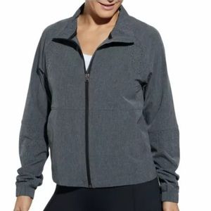 2/$20   Calia Women's Heather Woven Full Zip Jacket -Grey